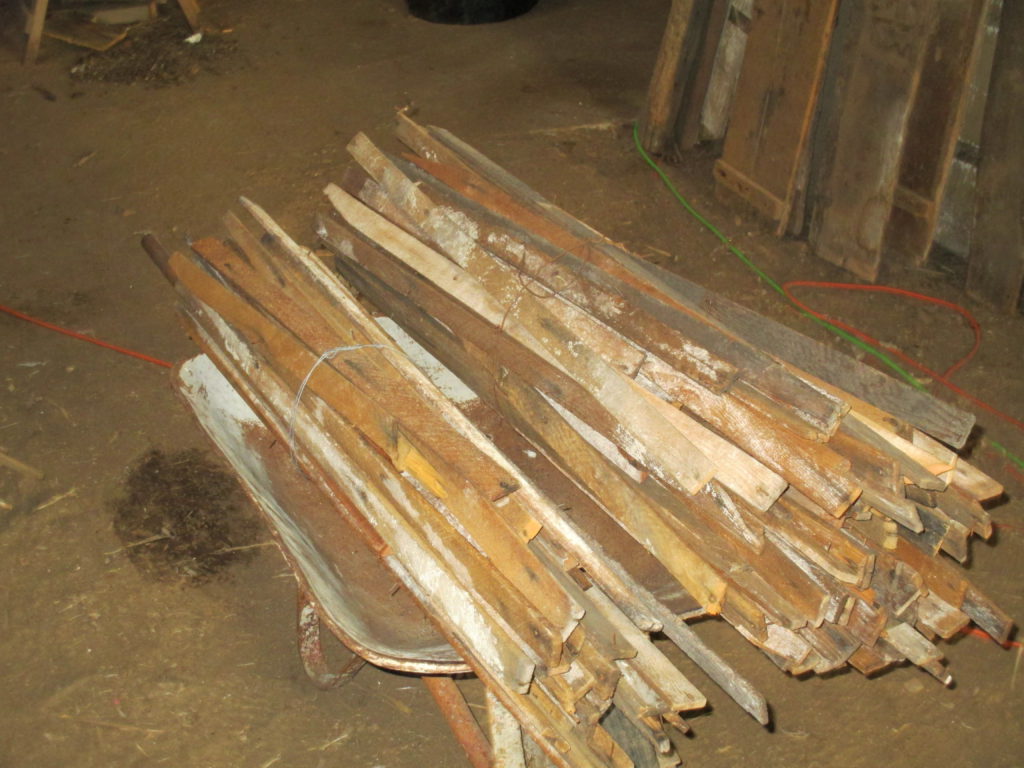 Wood Lath Bundles Reclaimed by Spike