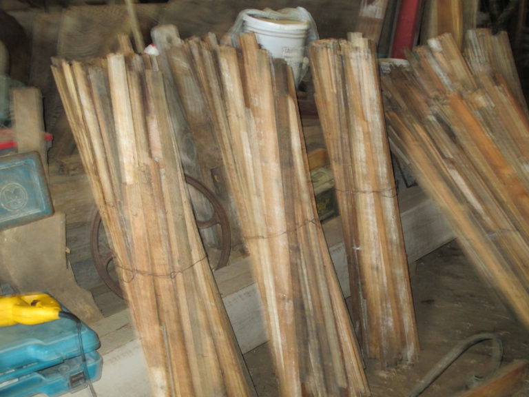 Wood Lath Bundles Reclaimed by Spike