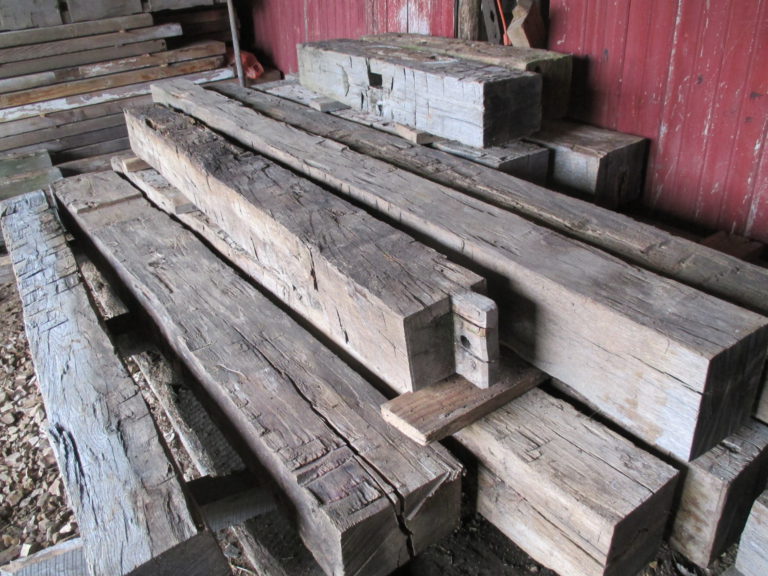 Hand Hewn Beams Reclaimed by Spike